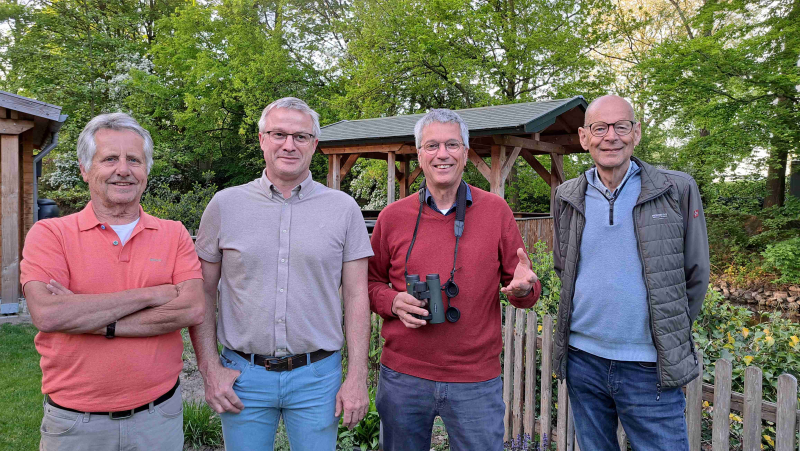 Bestuur 2025 Dré, Frank, Kees en Ado